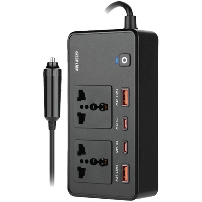 مبدل جریان برق ماشین ا car invertor green lion مدل GC-200 مبدل جریان برق ماشین ا car invertor green lion مدل GC-200